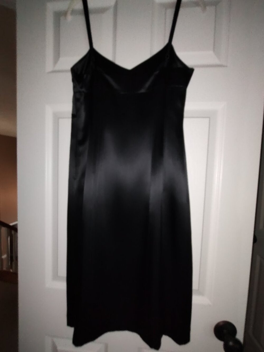 BANANA REPUBLIC LITTLE BLACK DRESS 100% SILK  SPAGHETTI STRAPS EMPIRE WAIST SZ 6
